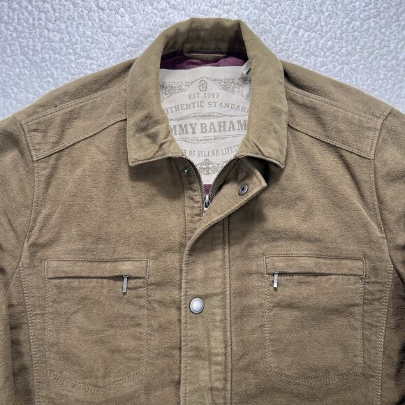 Tommy Bahama Mens M Brown Jacket Soft Brushed Coastal Casual Earth Tone Fall Fit - Picture 2 of 9